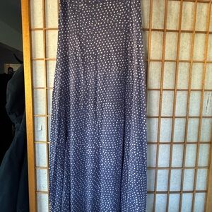 Alternative Blue A-Line Maxi Skirt for Resort Wear